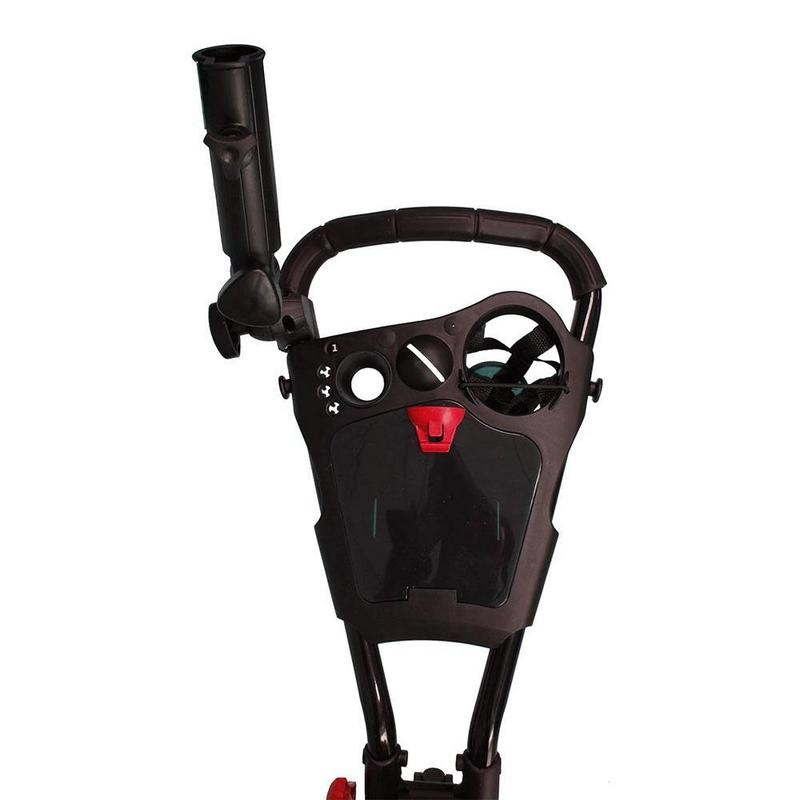 SkyMax Qwik Fold 3.0 3-Wheel Push Cart - Black/Red - main image