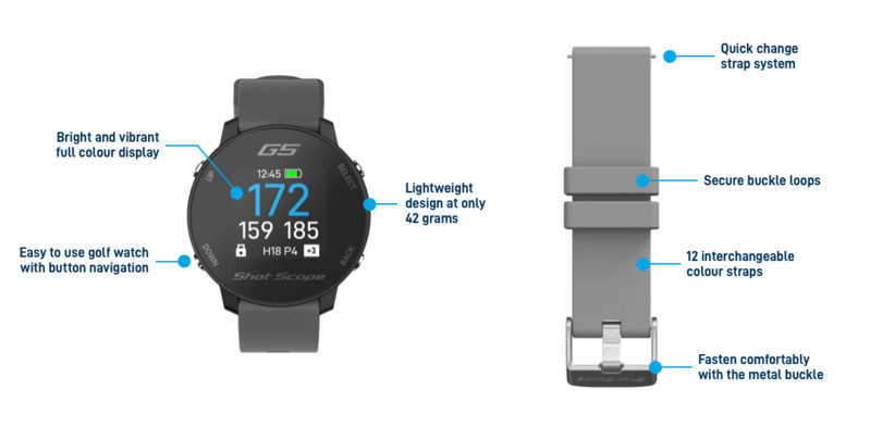 Shot Scope G5 GPS Golf Watch Watch - Grey - main image