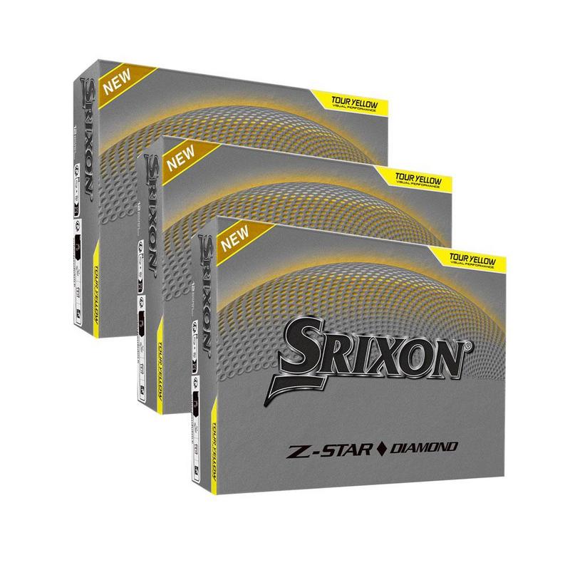 Srixon Z Star Diamond Golf Balls Yellow 3 x Dozen Personalised