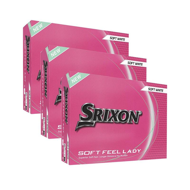 Srixon Soft Feel Ladies Golf Balls White 3 x Dozen Personalised