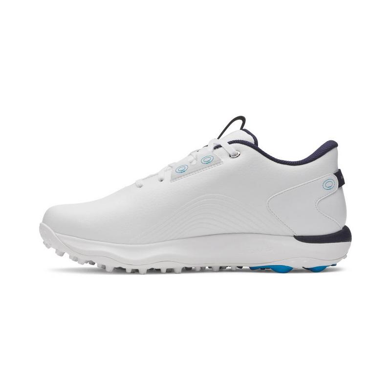 Under Armour UA Drive Fade 2 Spikeless Golf Shoes - White/White/Metallic Silver - main image