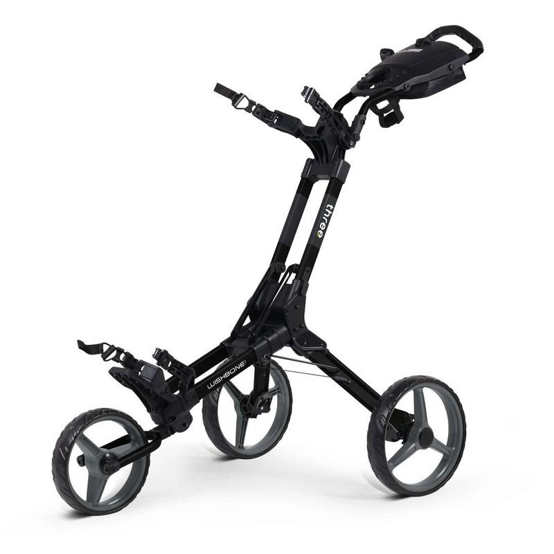 Wishbone Cube Three Golf Push Trolley - Charcoal/Black
