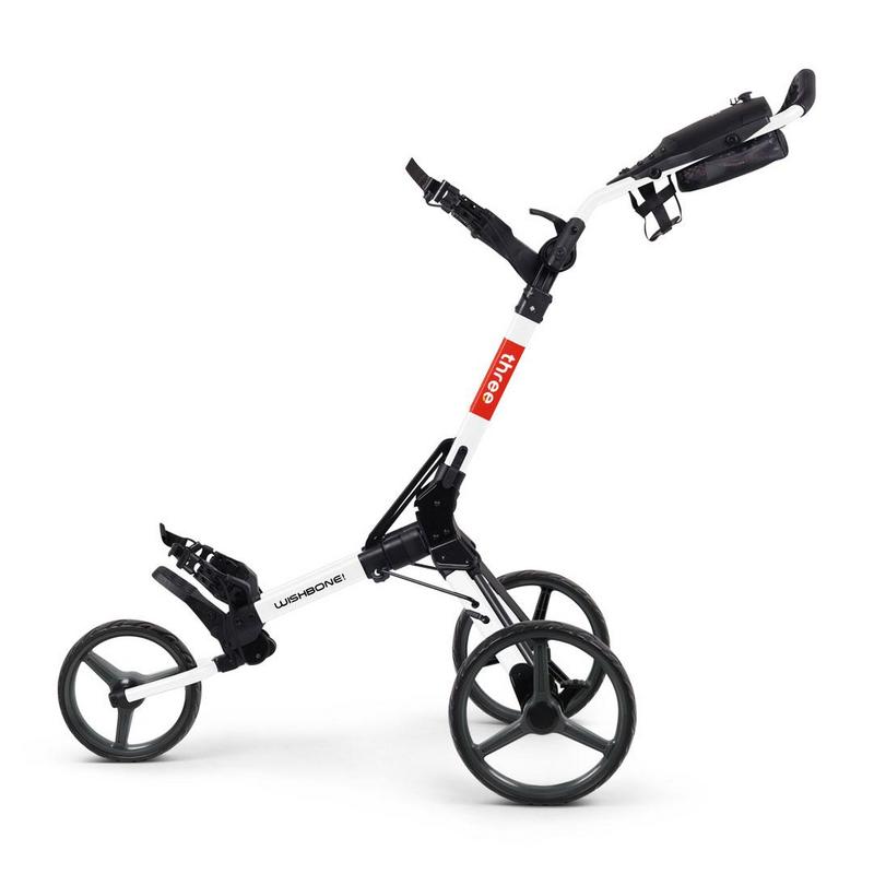 Wishbone Cube Three Golf Push Trolley - White/Red - main image