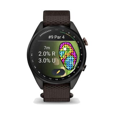 Garmin Approach S72 GPS Golf Smart Watch (43mm) - Carbon Gray/Heritage Bronze - thumbnail image 9