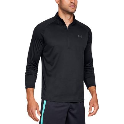 Under Armour Tech 2.0 Half Zip Long Sleeve Golf Top - Black - thumbnail image 2