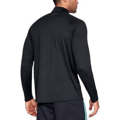 Under Armour Tech 2.0 Half Zip Long Sleeve Golf Top - Black - thumbnail image 3