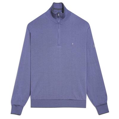 Oscar Jacobson Iwan Pin Half-Zip - Light Blue - Medium - thumbnail image 1