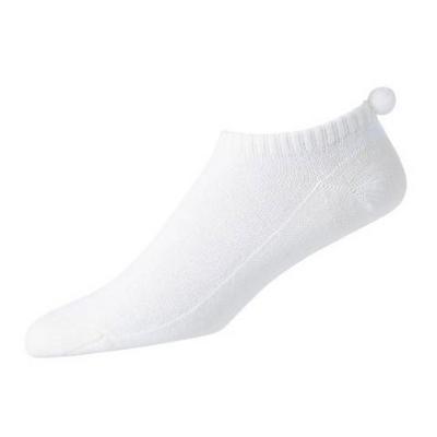 FootJoy Ladies ProDry Lightweight Pom Pom Golf Socks - White