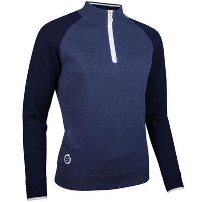 Sunderland Zonda Ladies Golf Lined Sweater - Navy Marl/Navy