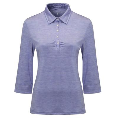 Swing Out Sister Womens Alyssum Pique 3/4 Sleeve Shirt - Periwinkle