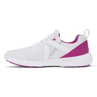 FootJoy FJ Flex Ladies Golf Shoes - White/Fuschia - thumbnail image 2