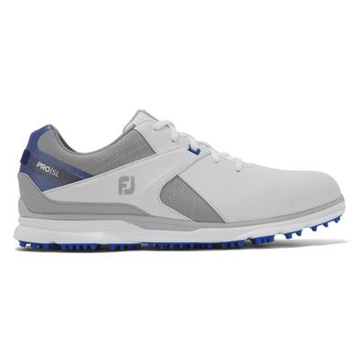 FootJoy Mens Pro SL 2021 Golf Shoe - White/Grey/Blue - thumbnail image 1