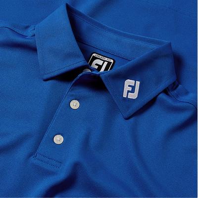 FootJoy Pique Solid Athletic Fit Golf Polo - Royal Blue - thumbnail image 3