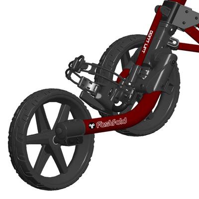 FastFold Mission-5 3 Wheel Golf Trolley - Burgundy - thumbnail image 3