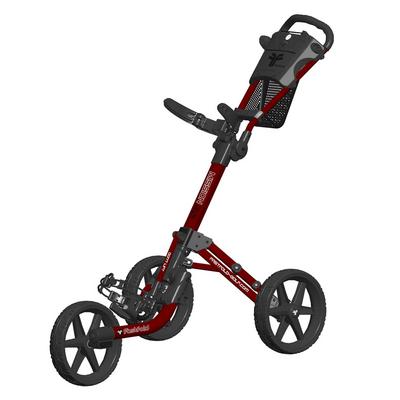 FastFold Mission-5 3 Wheel Golf Trolley - Burgundy
