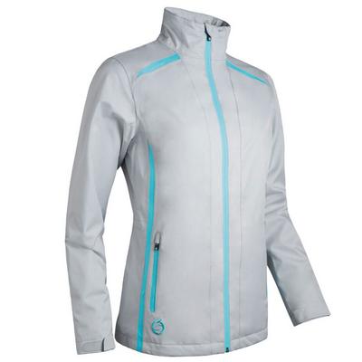 Sunderland Ladies Killy Waterproof Golf Jacket - Silver/Aqua