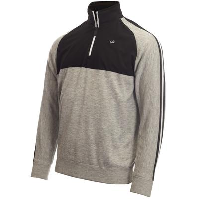 Calvin Klein Glacier Lined Half Zip Sweater - Grey Marl