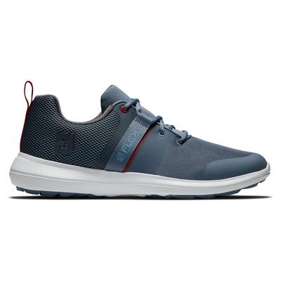 FootJoy Flex Golf Shoes - Steel Blue/Red