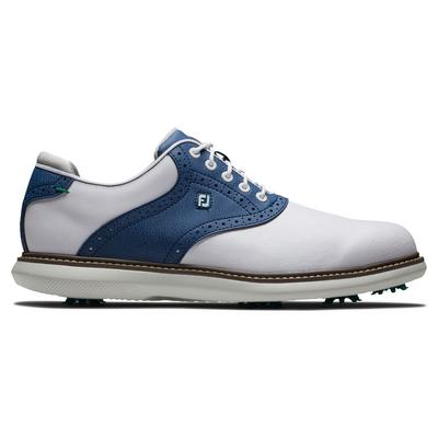 FootJoy Traditions Golf Shoes 2021 - White/Navy - thumbnail image 1