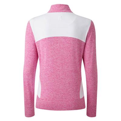 FootJoy Womens Full Zip Knit Midlayer - Heather Rose White - thumbnail image 2