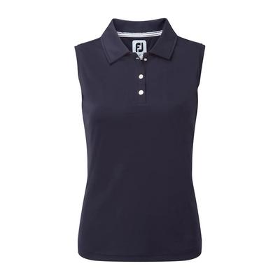 FootJoy Womens Interlock Sleeveless Polo - Navy