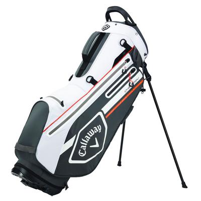 Callaway Chev Dry Waterproof Golf Stand Bag - Charcoal/White/Orange