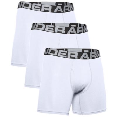 Under Armour Charged Cotton 6'' Boxerjock - 3  Pack - White