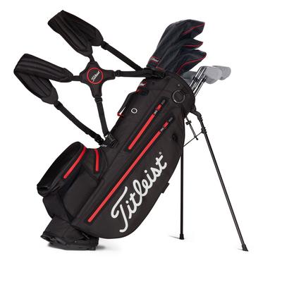 Titleist Players 4+ StaDry Golf Stand Bag - Black/Red