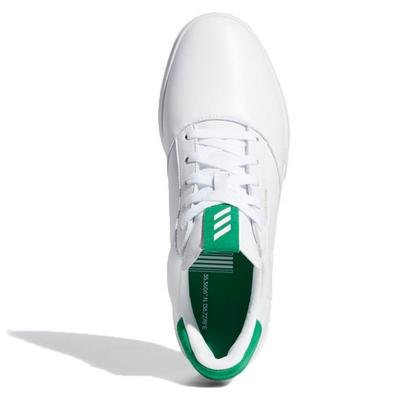 adidas Adicross Retro Golf Shoes - White/Green - thumbnail image 3