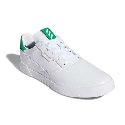 adidas Adicross Retro Golf Shoes - White/Green - thumbnail image 5