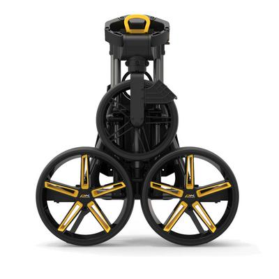 PowaKaddy DLX-Lite FF Push Cart Golf Trolley - Gunmetal/Yellow - thumbnail image 7