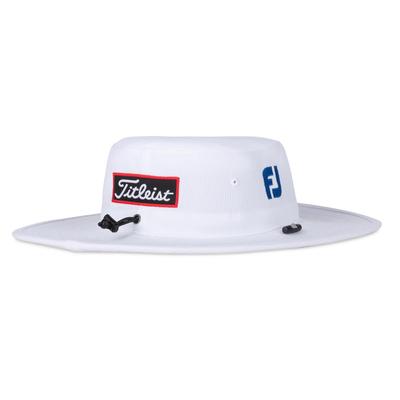 Titleist Tour Aussie Stretch UV Wide Brim Golf Hat - White