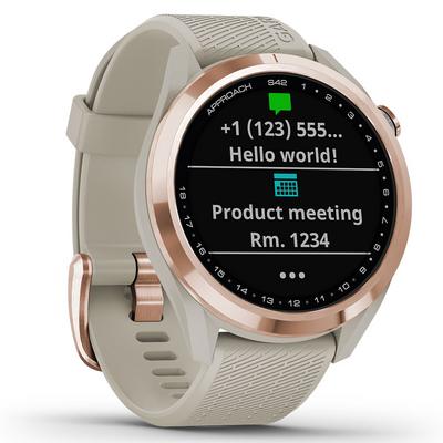 Garmin Approach S42 GPS Golf Watch - Rose Gold/Sand - thumbnail image 3