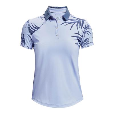 Under Armour Womens Iso-Chill Short Sleeve Golf Polo - Blue - thumbnail image 1