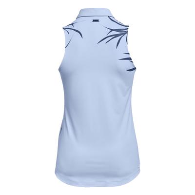 Under Armour Womens Iso-Chill Sleeveless Golf Polo - Blue - thumbnail image 2
