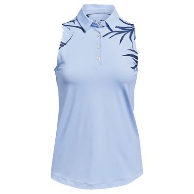 Under Armour Womens Iso-Chill Sleeveless Golf Polo - Blue
