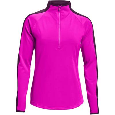 Under Armour Womens Storm Midlayer Zip Golf Top - Pink - thumbnail image 1
