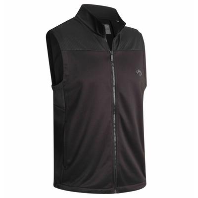 Callaway High Gauge Fleece Golf Gilet - Black - thumbnail image 1