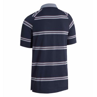 Callaway Oxford Stripe Golf Polo Shirt - Navy - thumbnail image 2