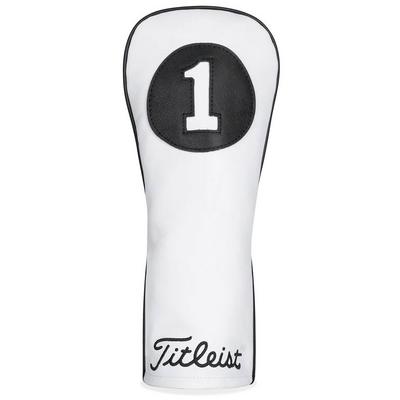 Titleist White/Black Leather Driver Headcover - thumbnail image 1