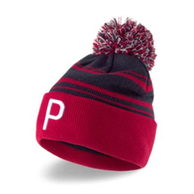 Puma P Pom Golf Beanie Hat - Navy