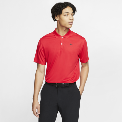 Nike Dri-Fit Victory Solid Golf Polo Shirt - Red