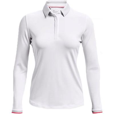 Under Armour Womens Zinger Long Sleeve Golf Polo Shirt - White