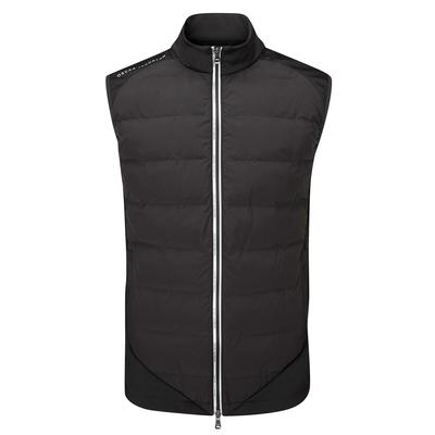 Oscar Jacobson Randal Full Zip Padded Golf Gilet - Black