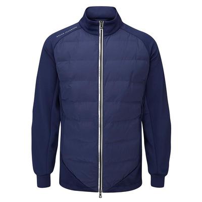 Oscar Jacobson Radstock Full Zip Padded Golf Jacket - Navy - thumbnail image 1