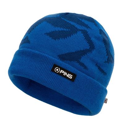 Ping Camo Knit Golf Beanie Hat - Blue
