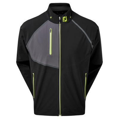 FootJoy HydroTour Waterproof Rain Golf Jacket - Black/Charcoal - thumbnail image 1