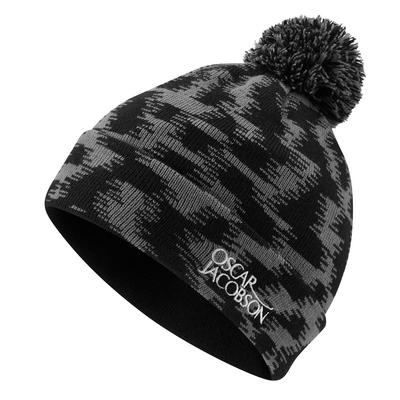 Oscar Jacobson Miller Knitted Golf Beanie - Black/Pewter