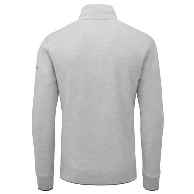 Oscar Jacobson Anders Lined Golf Sweater - Grey Marl - thumbnail image 2