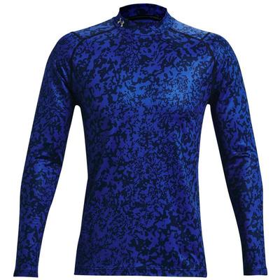 Under Armour ColdGear Infrared Long Sleeve Golf Mock Base Layer - Royal Blue - thumbnail image 1